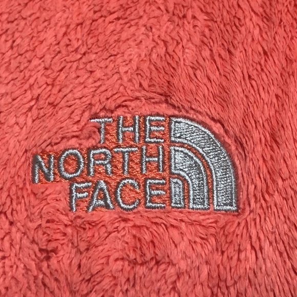 North Face Osito Plush Fleece Teddy Jacket Size Medium Orange - Picture 3 of 13
